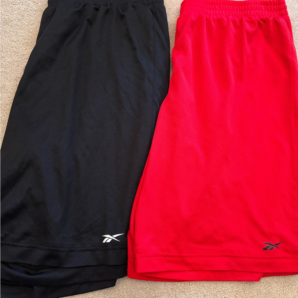 Reebok Men's Mesh Shorts Set in Black and Red